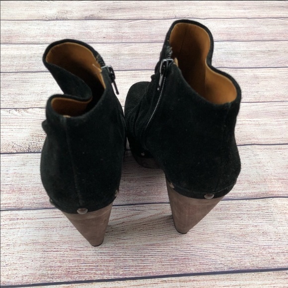 Nine West Epponier Clog Heel Boot 9.5 Black Suede - Picture 6 of 8